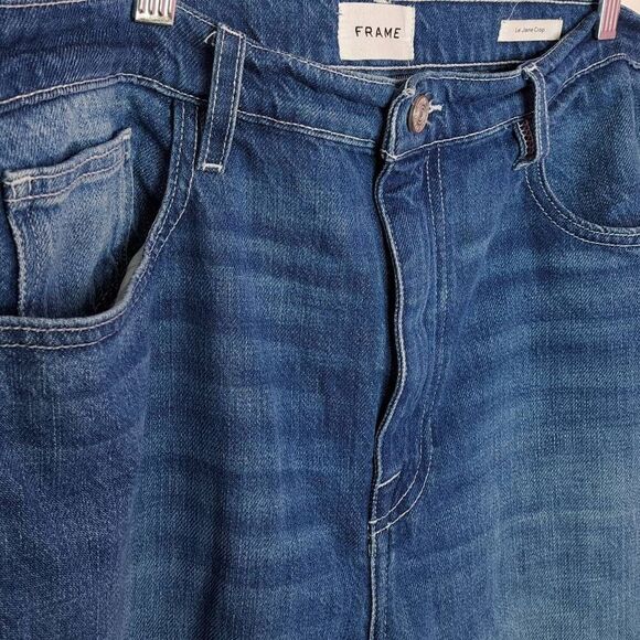 FRAME Women's Plus Size Le Jane Cropped Jeans Atrium Wash size 32 / 14 - Picture 5 of 8